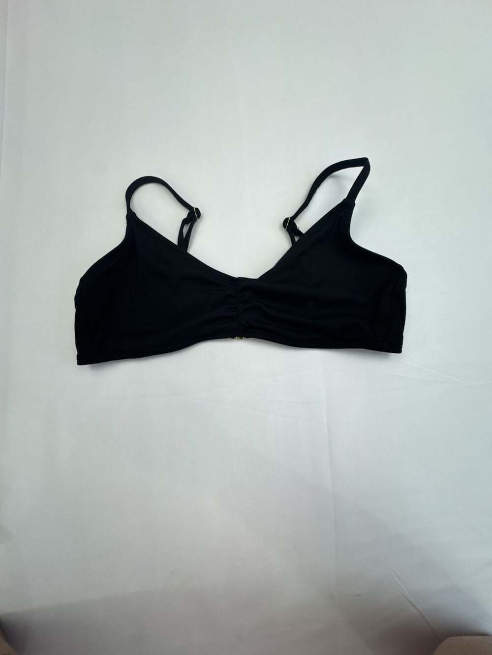Shade & Shore Women's Ribbed Ruched Bralette Bikini Top